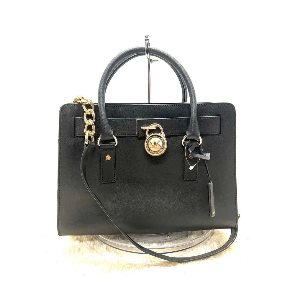 🔥🎁NWT! Michael Kors HAMILTON East West Satchel Handbag Black Msrp:298.00